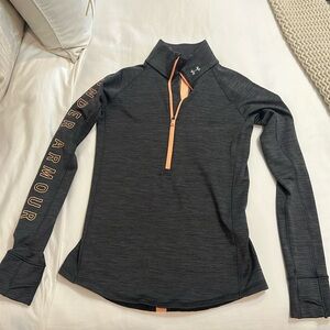 Under Armour gray half zip pullover. Small